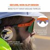 Skullerz By Ergodyne Safety Glasses, AFAS Polarized, Blue Mirror Lens, Orange Smoke Frame AEGR-AFSPM